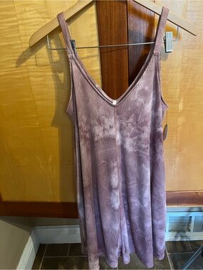 Lulus Basics Mauve Ribbed Summer Dress